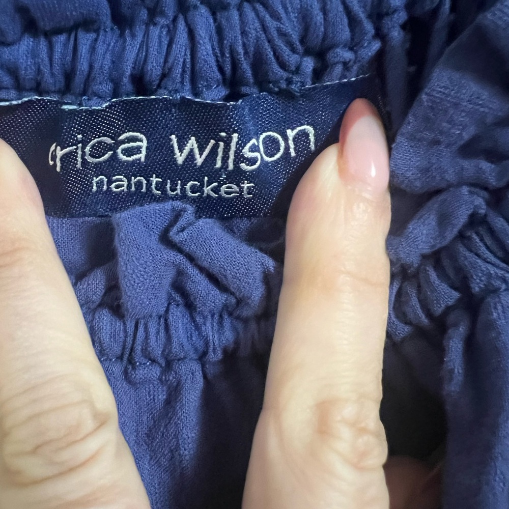 Erica Wilson Nantucket Bali Dress California Blue Medium - Picture 4 of 5
